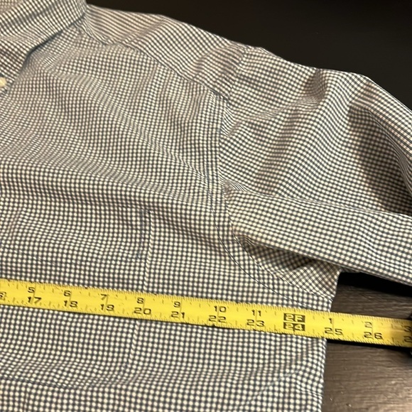 Eddie Bauer Blue and White Checkered button down Shirt - Picture 3 of 6